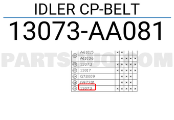 Subaru 13073AA081 IDLER CP-BELT