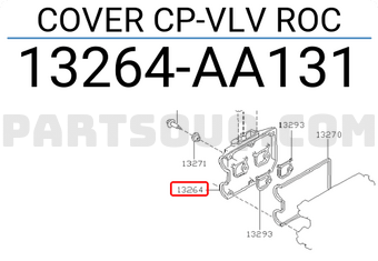 Subaru 13264AA131 COVER CP-VLV ROC