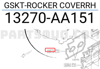 Subaru 13270AA151 GSKT-ROCKER COVERRH