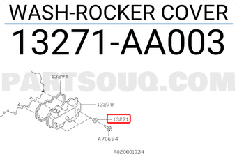 Subaru 13271AA003 WASH-ROCKER COVER