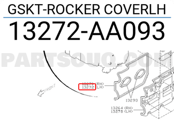 Subaru 13272AA093 GSKT-ROCKER COVERLH