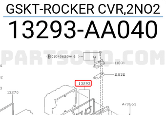 Subaru 13293AA040 GSKT-ROCKER CVR,2NO2
