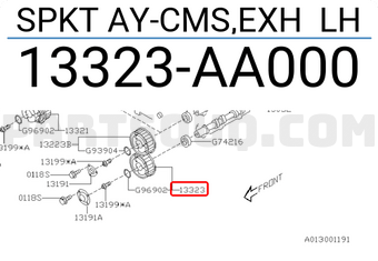 Subaru 13323AA000 SPKT AY-CMS,EXH LH