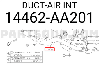 Subaru 14462AA201 DUCT-AIR INT