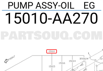Subaru 15010AA270 PUMP ASSY-OIL EG