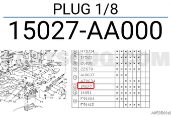 Subaru 15027AA000 PLUG 1/8