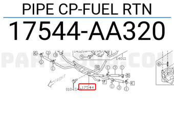 Subaru 17544AA320 PIPE CP-FUEL RTN