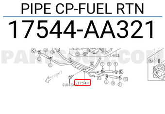 Subaru 17544AA321 PIPE CP-FUEL RTN