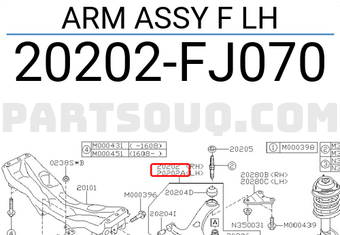 Subaru 20202FJ070 ARM ASSY F LH