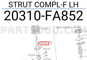 Subaru 20310FA852 STRUT COMPL-F LH