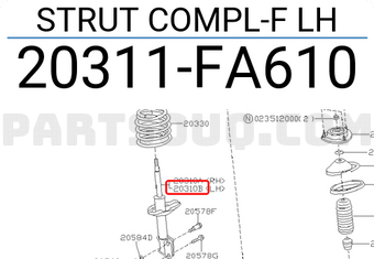 Subaru 20311FA610 STRUT COMPL-F LH