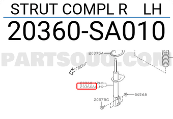Subaru 20360SA010 STRUT COMPL R LH