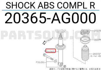 Subaru 20365AG000 SHOCK ABS COMPL R