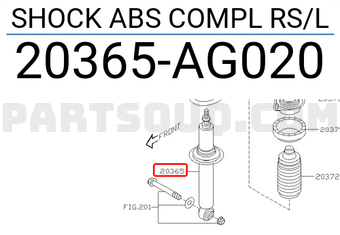 Subaru 20365AG020 SHOCK ABS COMPL RS/L