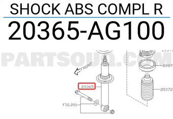 Subaru 20365AG100 SHOCK ABS COMPL R