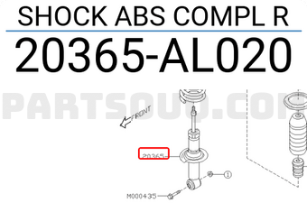 Subaru 20365AL020 SHOCK ABS COMPL R