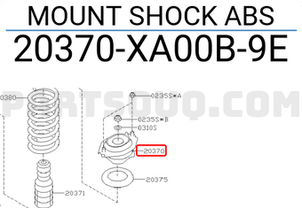 Subaru 20370XA00B9E MOUNT SHOCK ABS