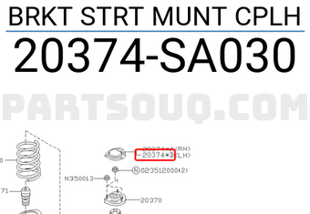 Subaru 20374SA030 BRKT STRT MUNT CPLH