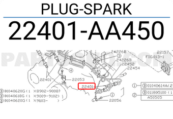 Subaru 22401AA450 PLUG-SPARK