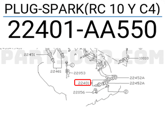 Subaru 22401AA550 PLUG-SPARK(RC 10 Y C4)