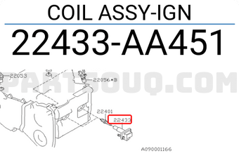 Subaru 22433AA451 COIL ASSY-IGN