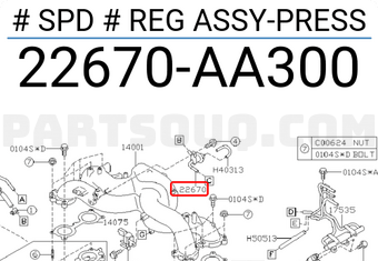 Subaru 22670AA300 # SPD # REG ASSY-PRESS