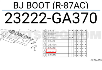Subaru 23222GA370 BJ BOOT (R-87AC)