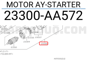 MOTOR AY-STARTER 23300AA573 | Subaru Parts | PartSouq