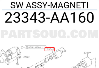 SW ASSY-MAGNETIC 23343AA161 | Subaru Parts | PartSouq