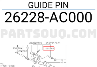 Subaru 26228AC000 GUIDE PIN
