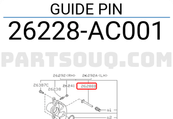 Subaru 26228AC001 GUIDE PIN