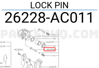 Subaru 26228AC011 LOCK PIN