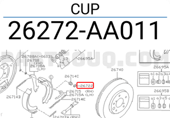 Subaru 26272AA011 CUP