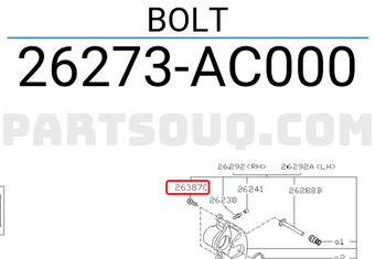 Subaru 26273AC000 BOLT