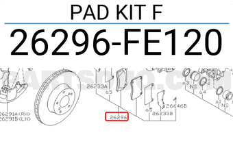 Subaru 26296FE120 PAD KIT F
