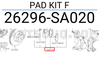 Subaru 26296SA020 PAD KIT F