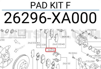 Subaru 26296XA000 PAD KIT F