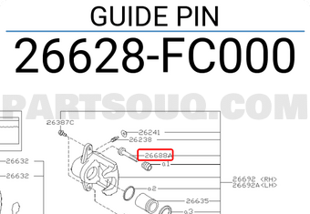 Subaru 26628FC000 GUIDE PIN