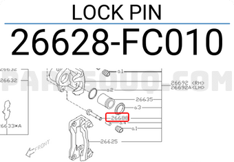 Subaru 26628FC010 LOCK PIN