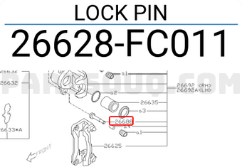 Subaru 26628FC011 LOCK PIN