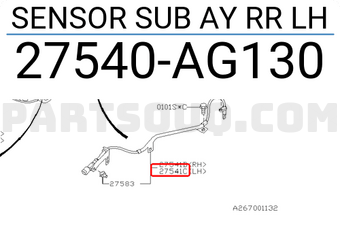 Subaru 27540AG130 SENSOR SUB AY RR LH