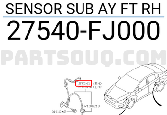 Subaru 27540FJ000 SENSOR SUB AY FT RH