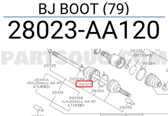 Subaru 28023AA120 BJ BOOT (79)