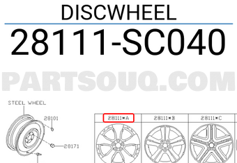 Subaru 28111SC040 DISCWHEEL
