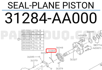 Subaru 31284AA000 SEAL-PLANE PISTON