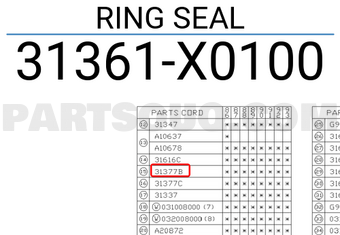Subaru 31361X0100 RING SEAL