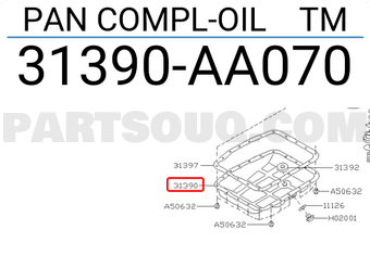 Subaru 31390AA070 PAN COMPL-OIL TM