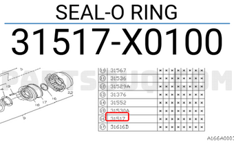 Subaru 31517X0100 SEAL-O RING