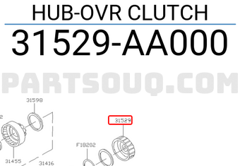 Subaru 31529AA000 HUB-OVR CLUTCH