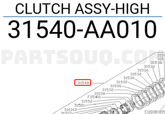 Subaru 31540AA010 CLUTCH ASSY-HIGH